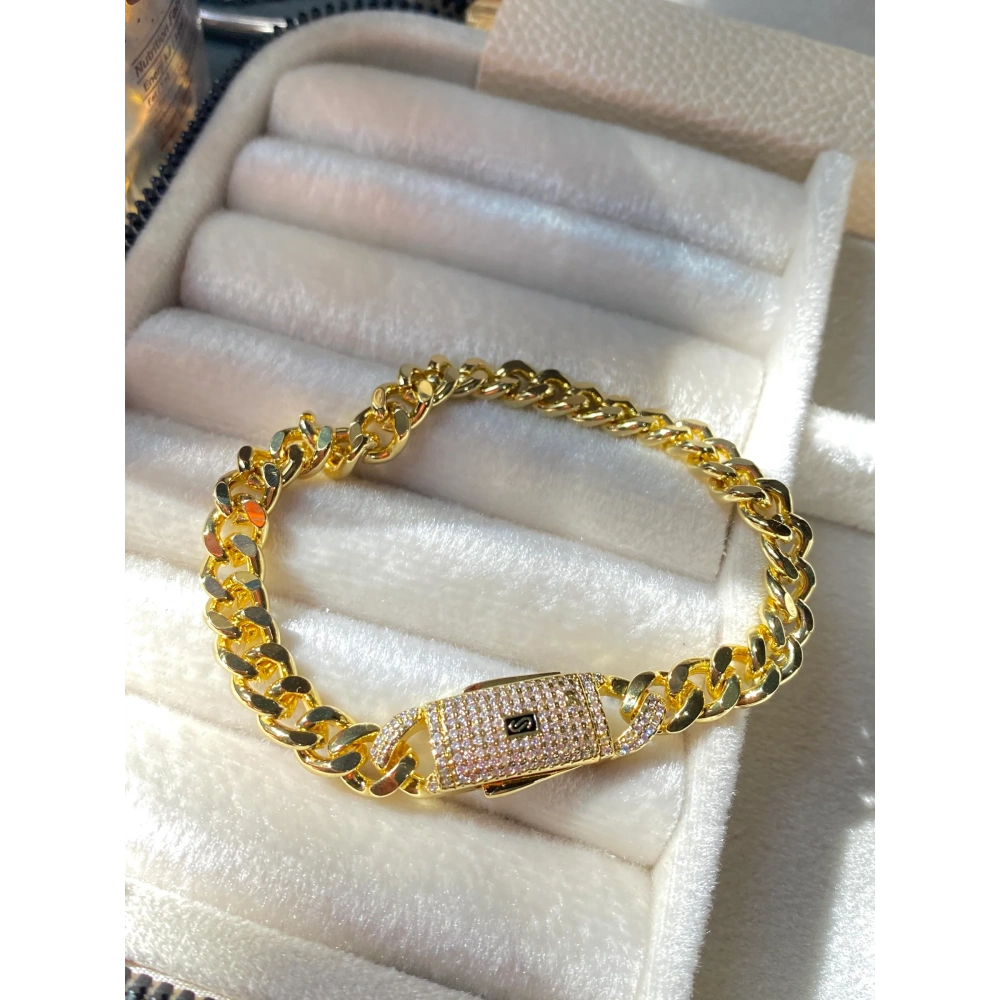 Gold Klipsli Zincir Bileklik