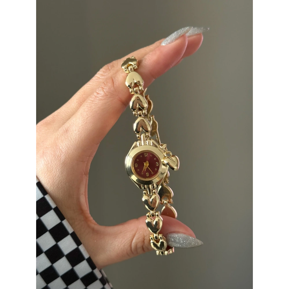 Gold Mürdüm Kalpli Kol Saati