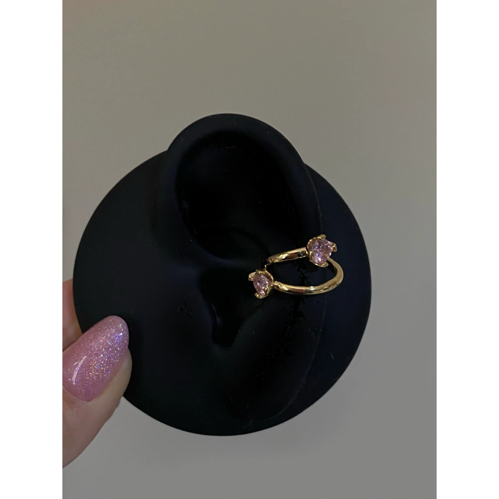 Gold Pembe Taş Detaylı Earcuff