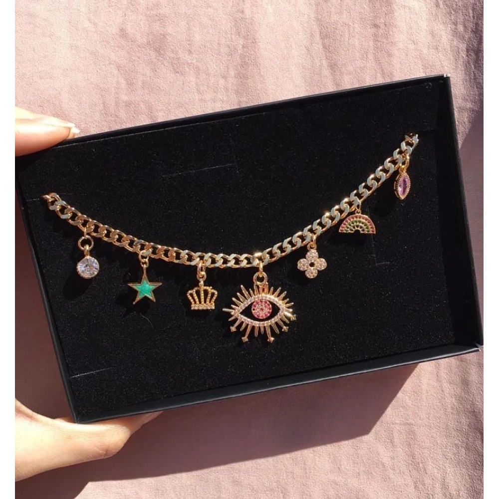 Göz Detaylı Charm Choker