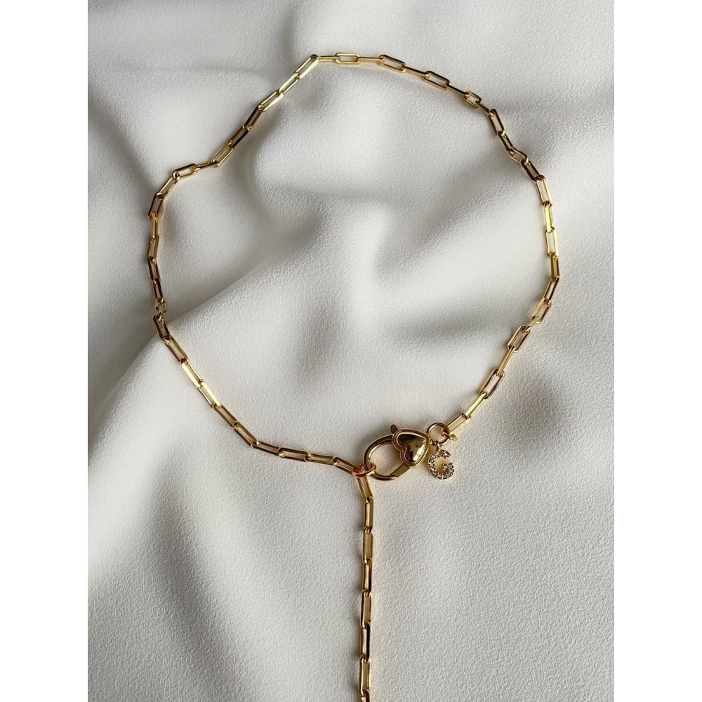 Harf Detaylı Y Kolye