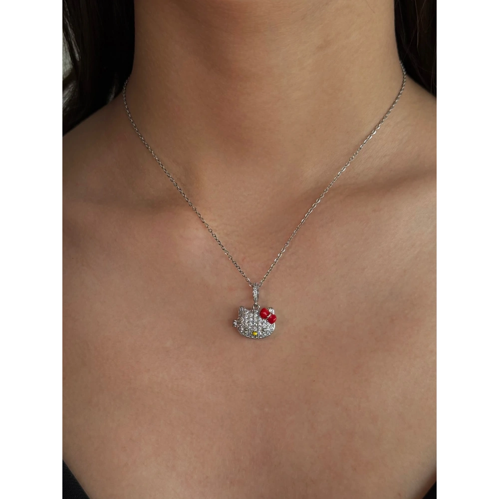 Hello Kitty Açılır Kapanır Kolye