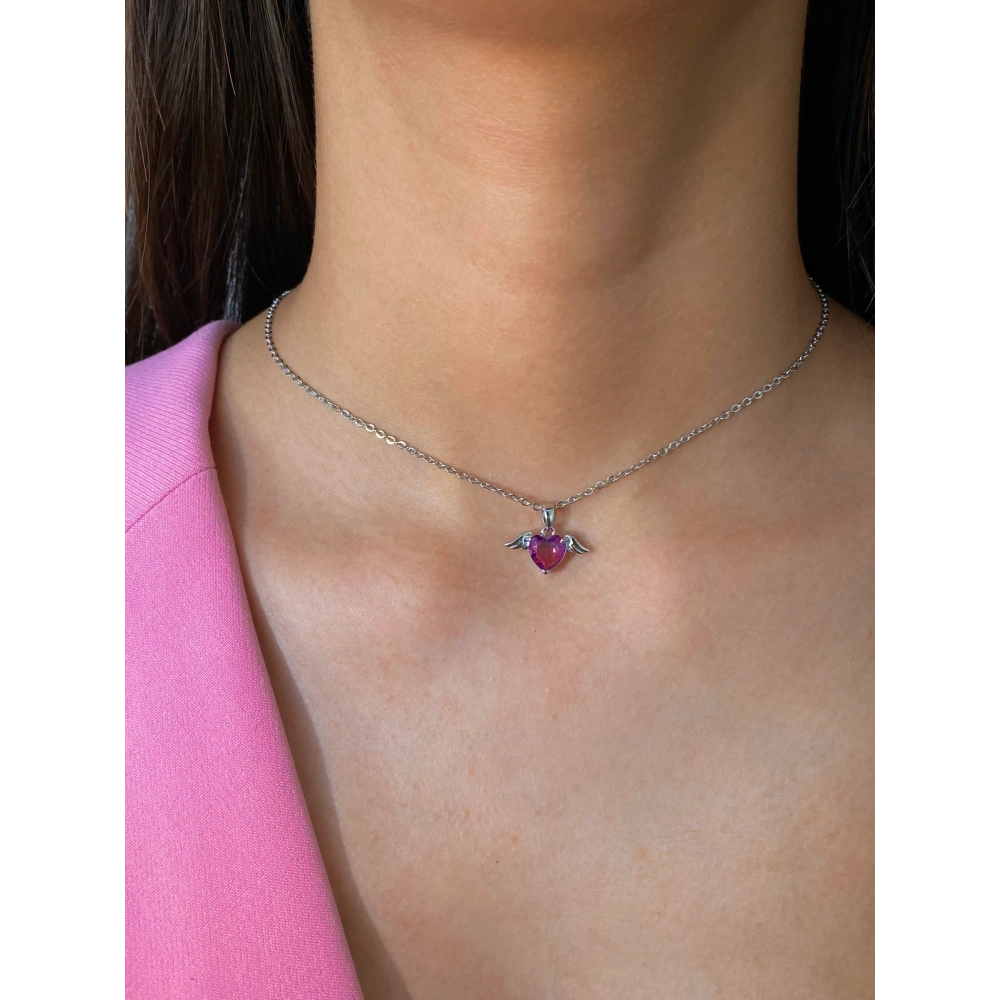 Hologramlı Melek Kolye