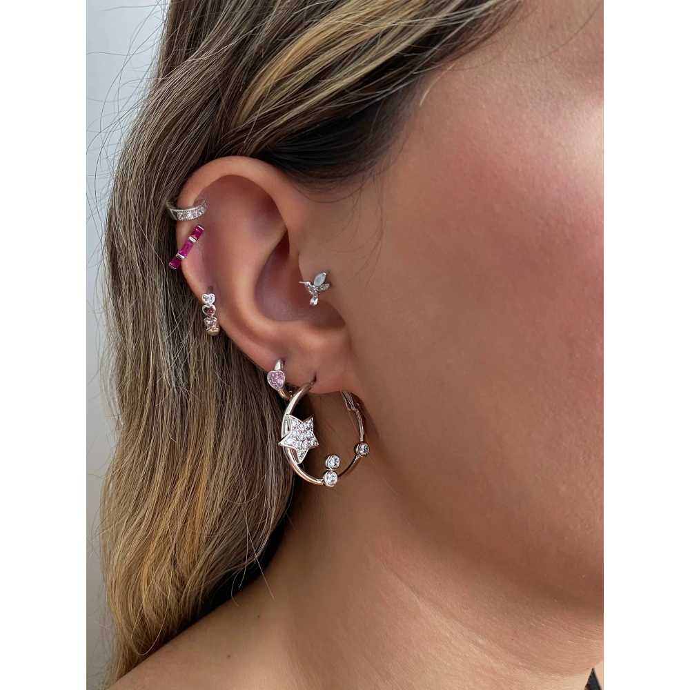 İthal Silver Yıldız Küpe