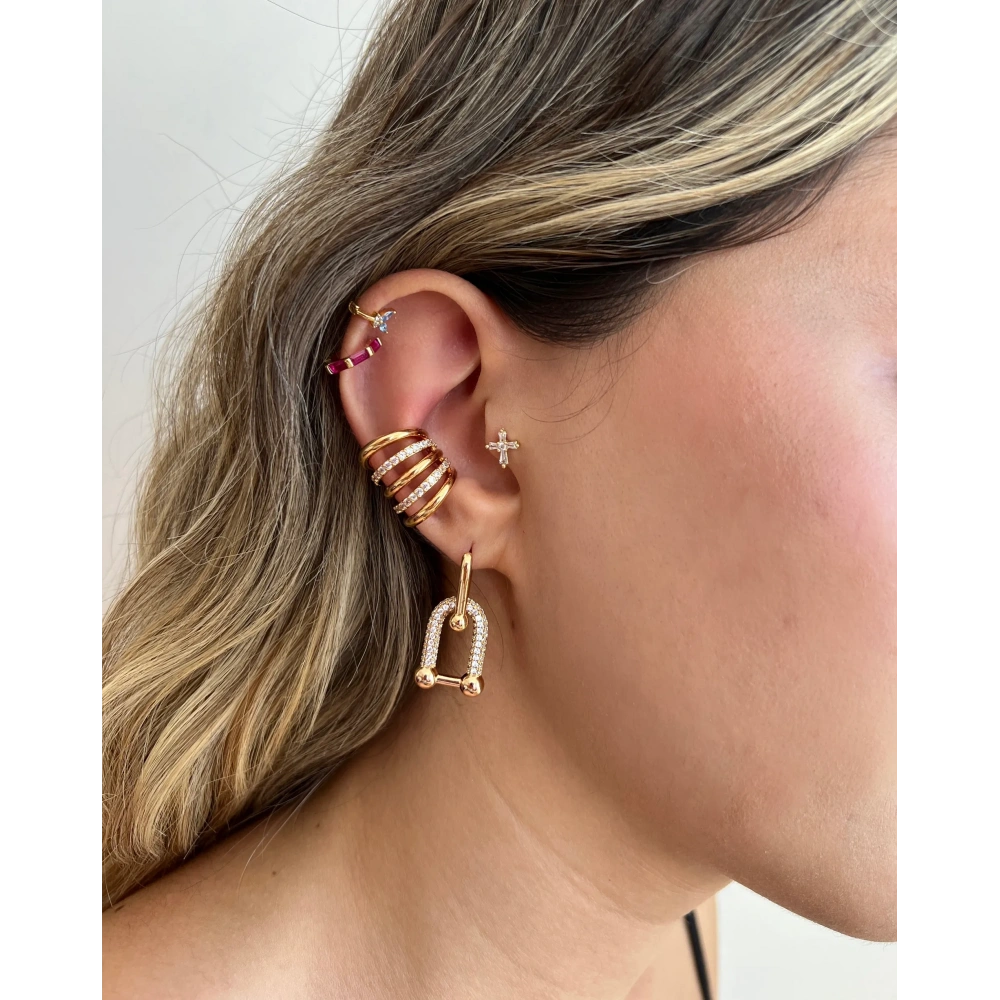 İthal Taşlı Küpe