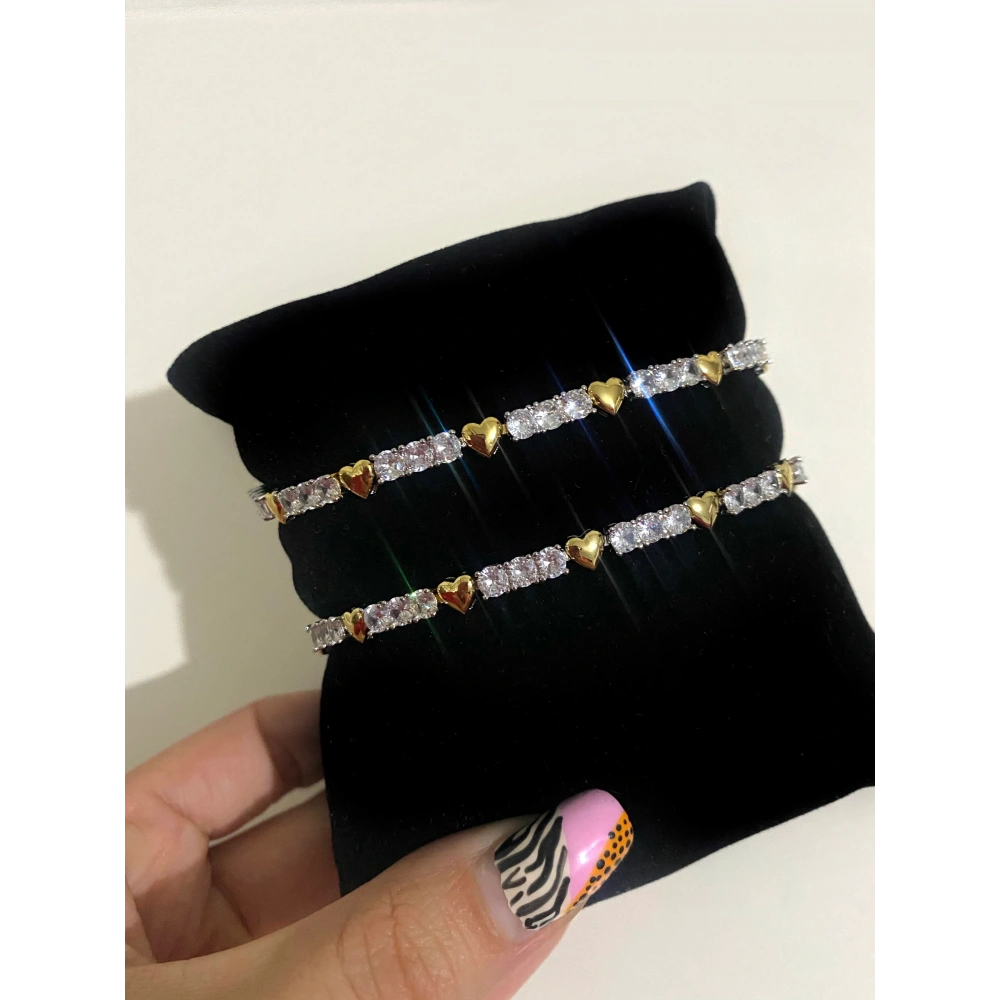 Kalp Detaylı Su Yolu Bileklik