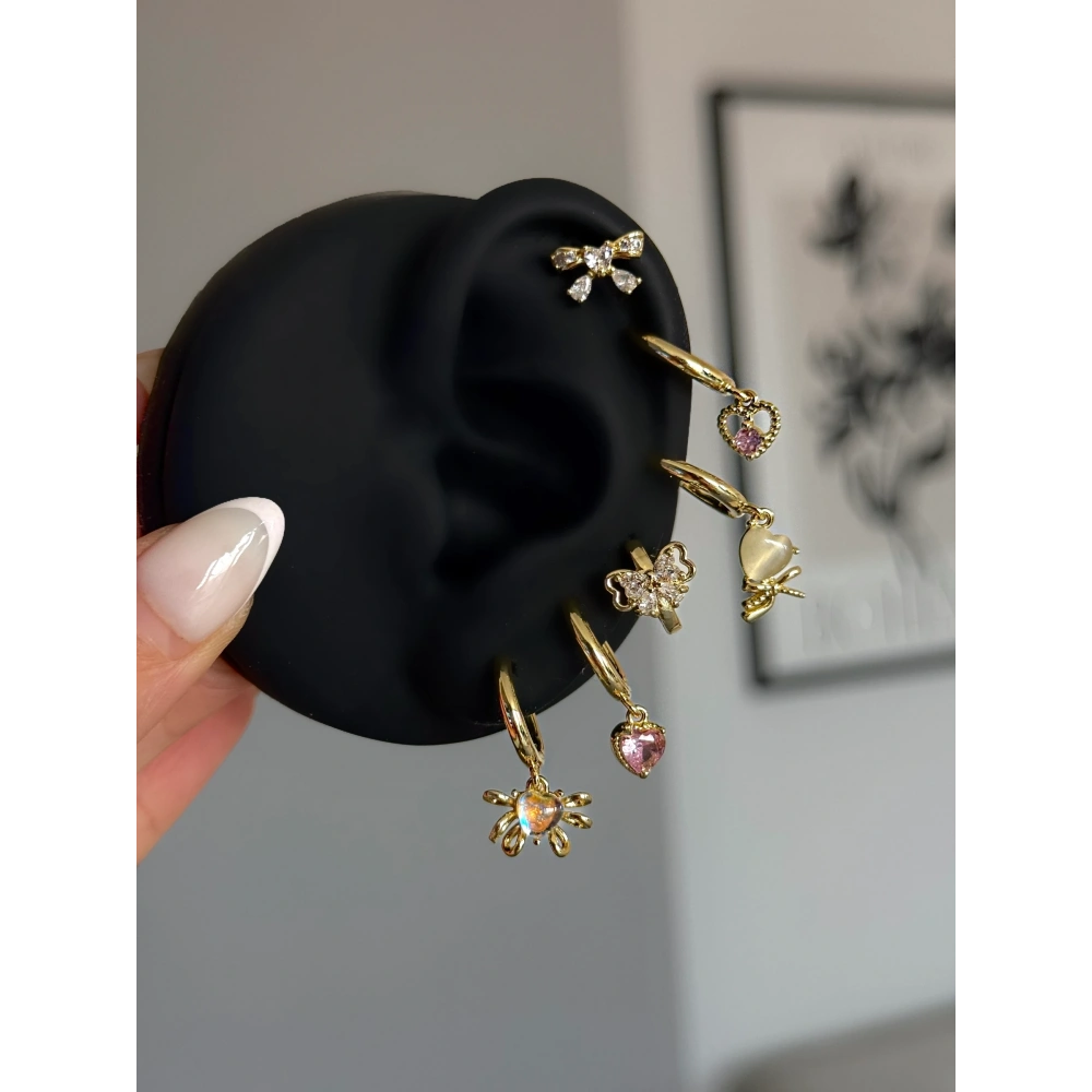 Kalpli 6 Lı Küpe Seti