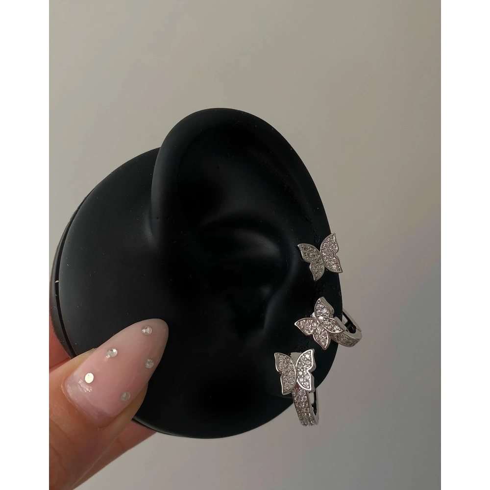 Kelebekli 3 Lü Küpe Seti