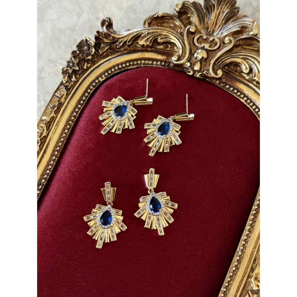 Lavicert Taşlı Tasarım Küpe