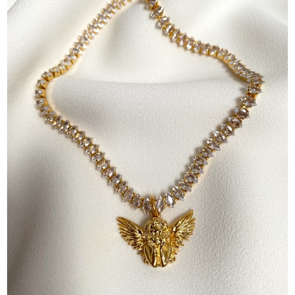 Melek Detaylı Aura Choker