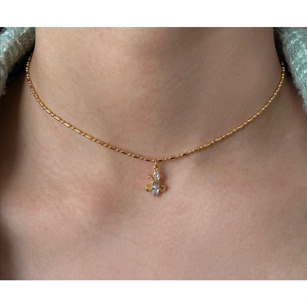 Mini Fransız Zambaklı Choker