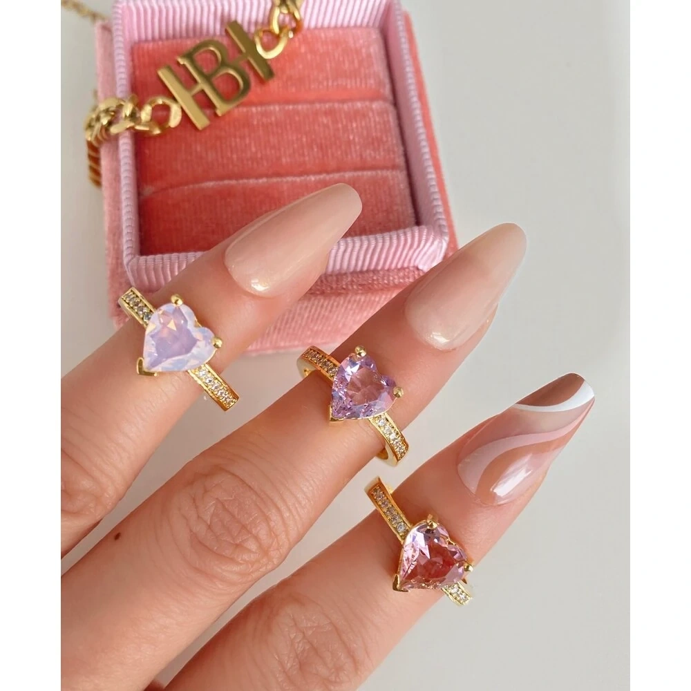 Parıldayan Kalp Yüzük