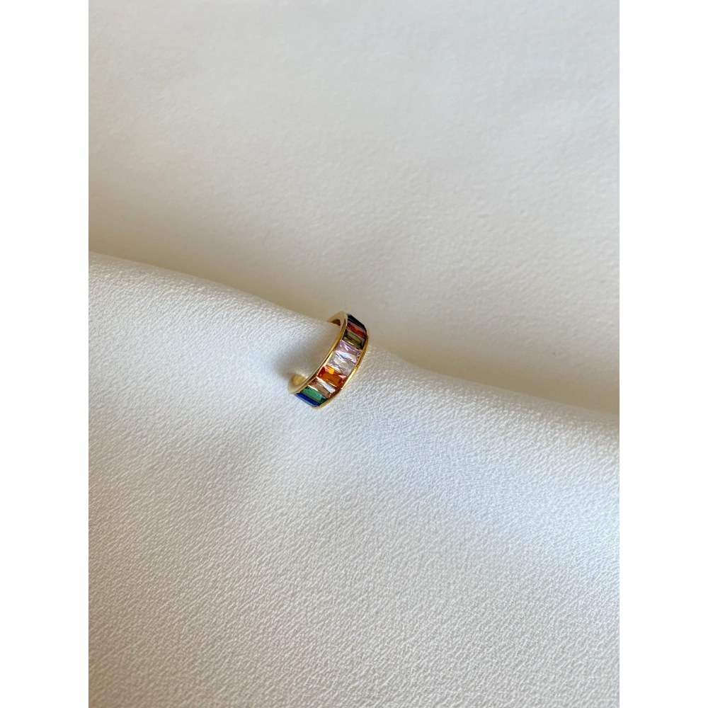 Renkli Baget Taşlı Earcuff