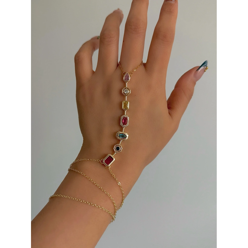 Renkli Baget Taşlı Şahmeran