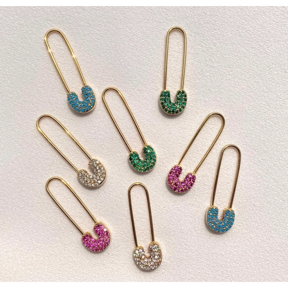 Renkli Çengelli İğne Küpe