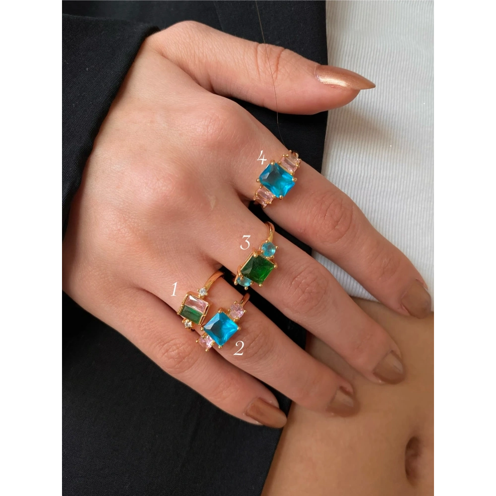 Renkli Taşlı Yüzükler