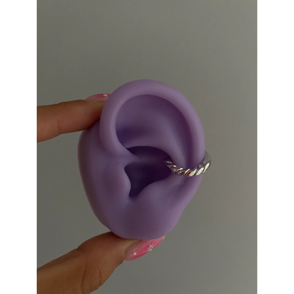 Silver Burgu Earcuff