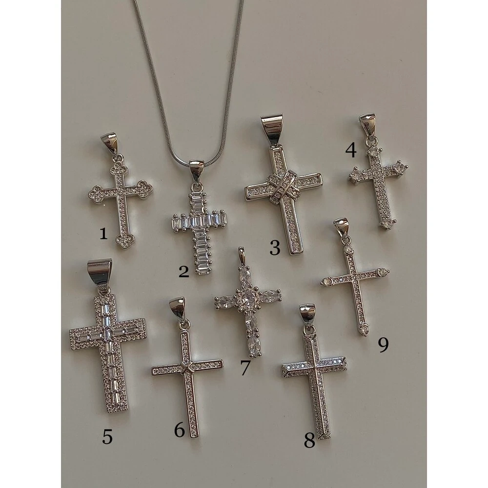 Silver Çelik Haç Kolyeler