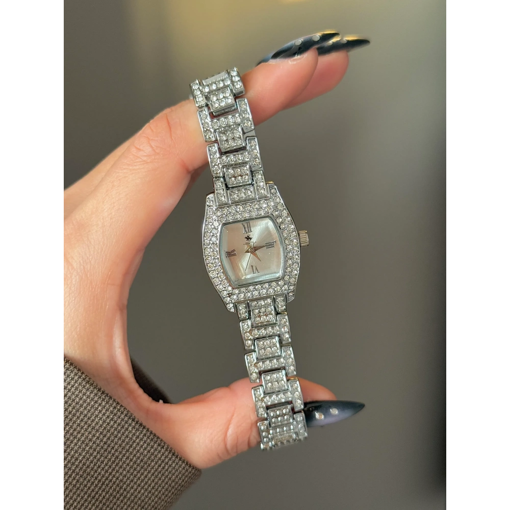 Silver Full Taşlı Kol Saati