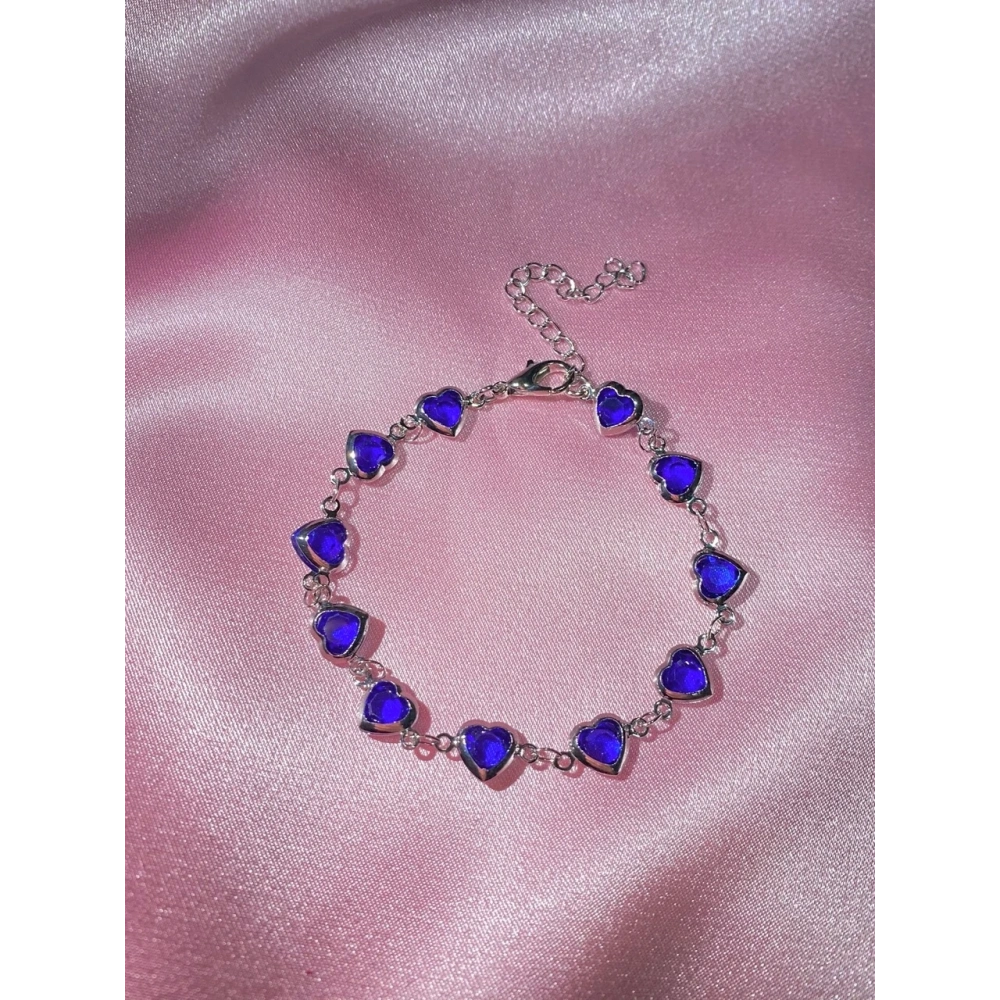 Silver Lacivert Kalpli Bileklik