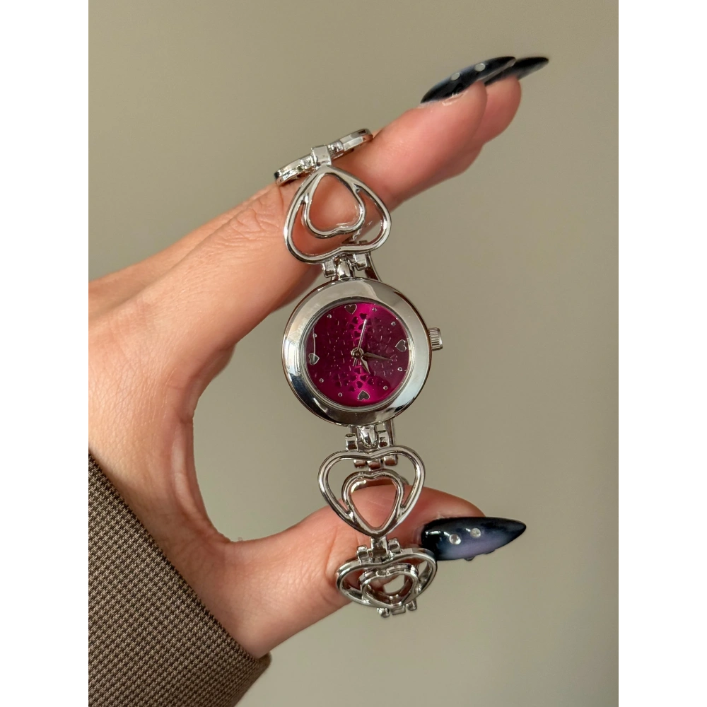 Silver Mürdüm Kalpli Kol Saati