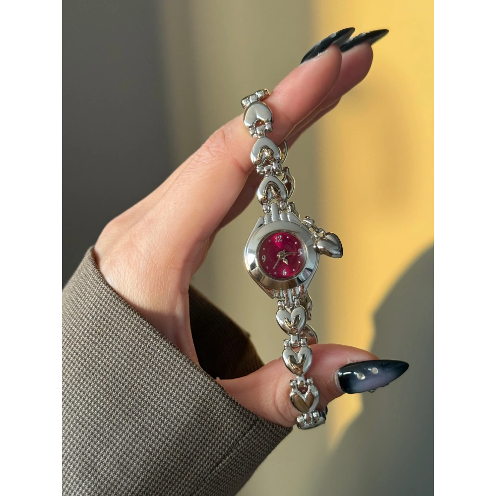 Silver Mürdüm Kalpli Kol Saati