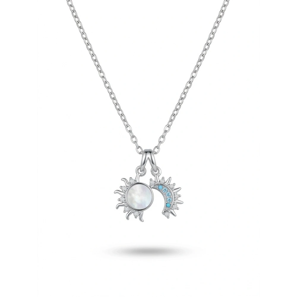 Silver Sun&Moon Kolye