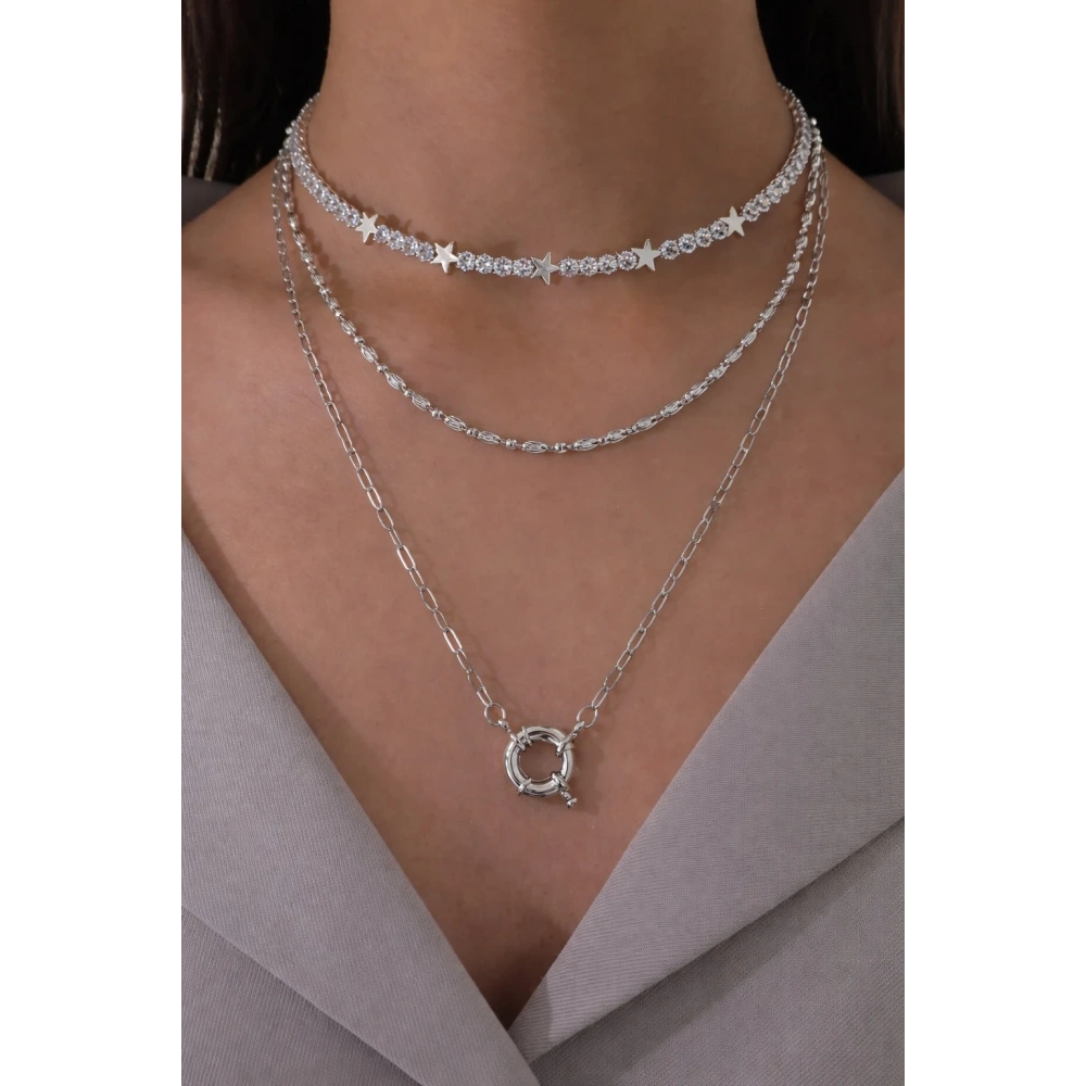 Silver Yıldızlı Kolye