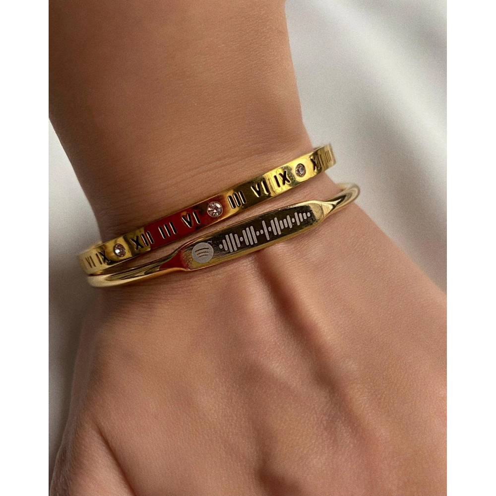 Spotify Kodlu Kelepçe Bileklik