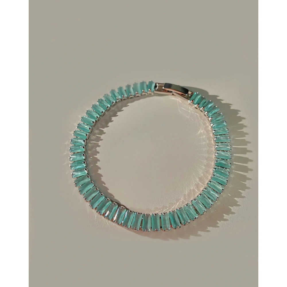 Su Yeşili Baget Taşlı Bileklik
