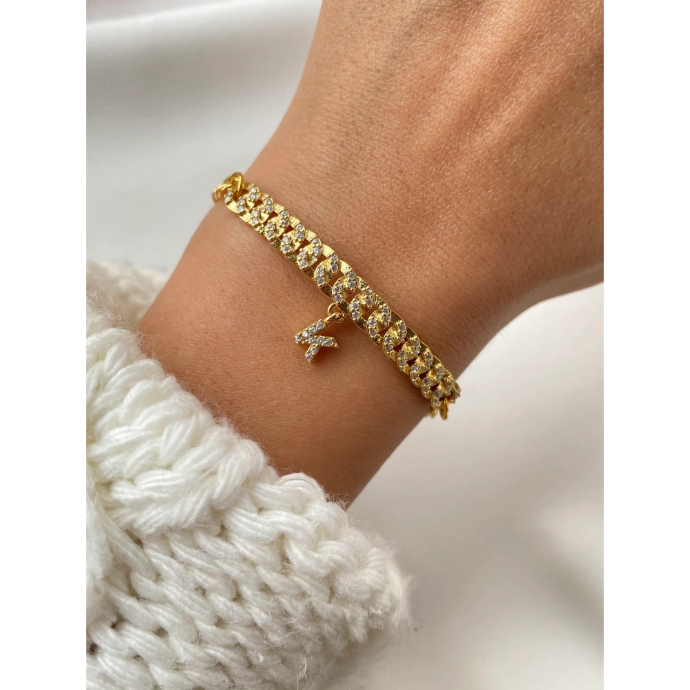 Taşlı Harf Bileklik