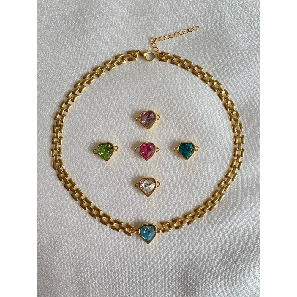 Taşlı Kalp Choker