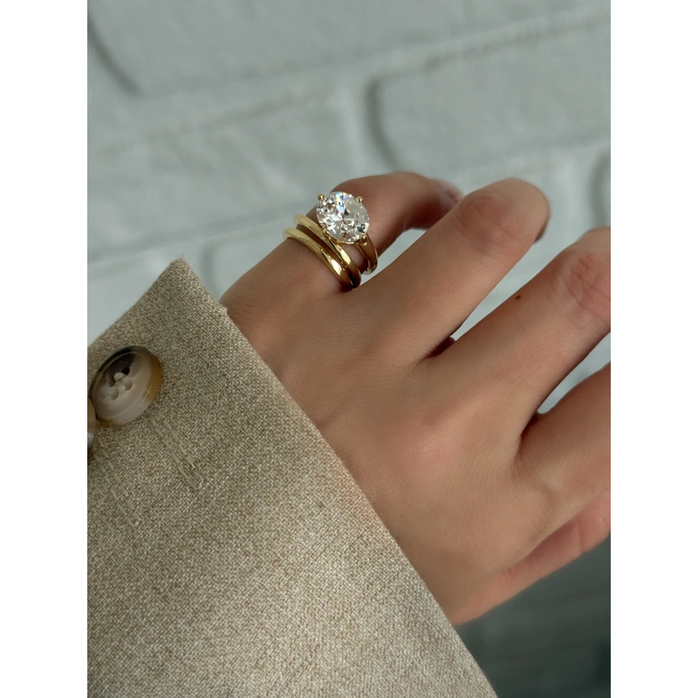 Tek Taşlı Serçe Parmak Yüzüğü