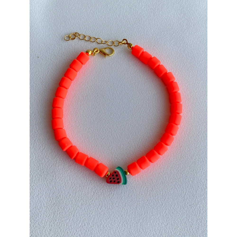 Turuncu Linolu Karpuzlu Halhal & Bileklik