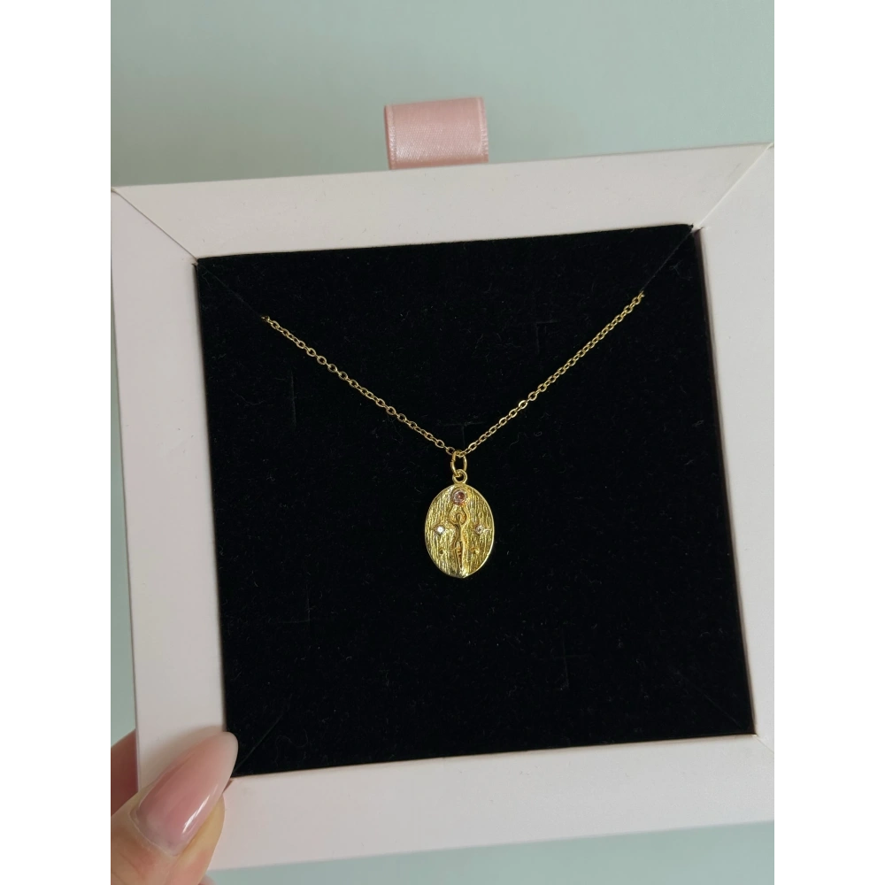 Vintage Kadın Figürlü Kolye