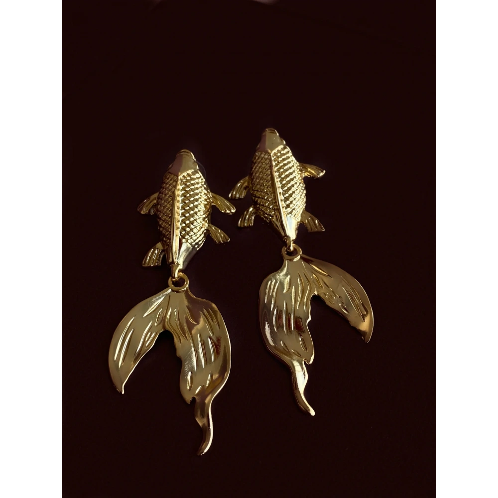 Vintage Tasarım Balık Küpe