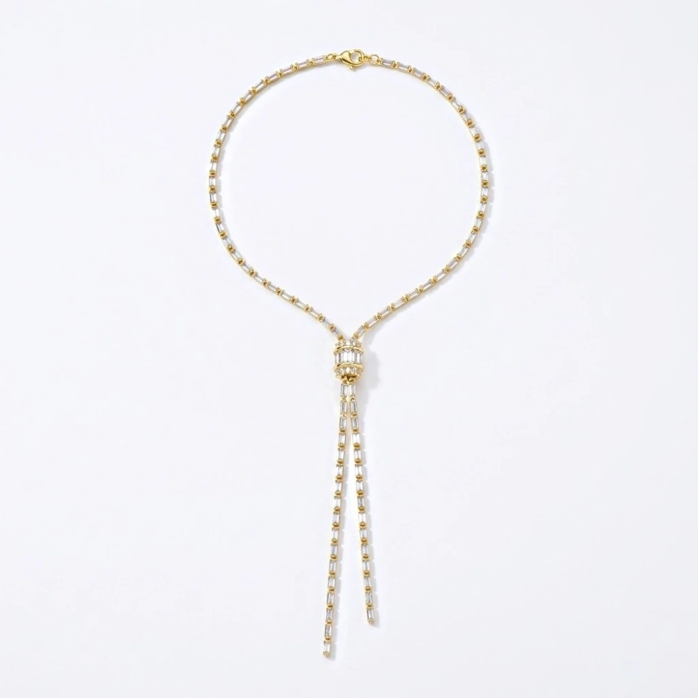 Vip Baget Taşlı Y Kolye