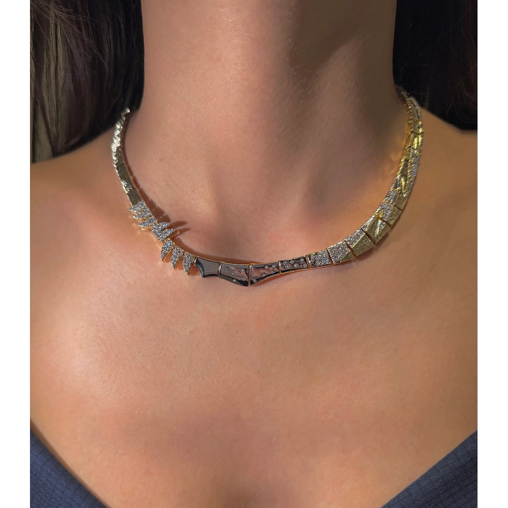 Vip Çift Renk Tasarım Kolye