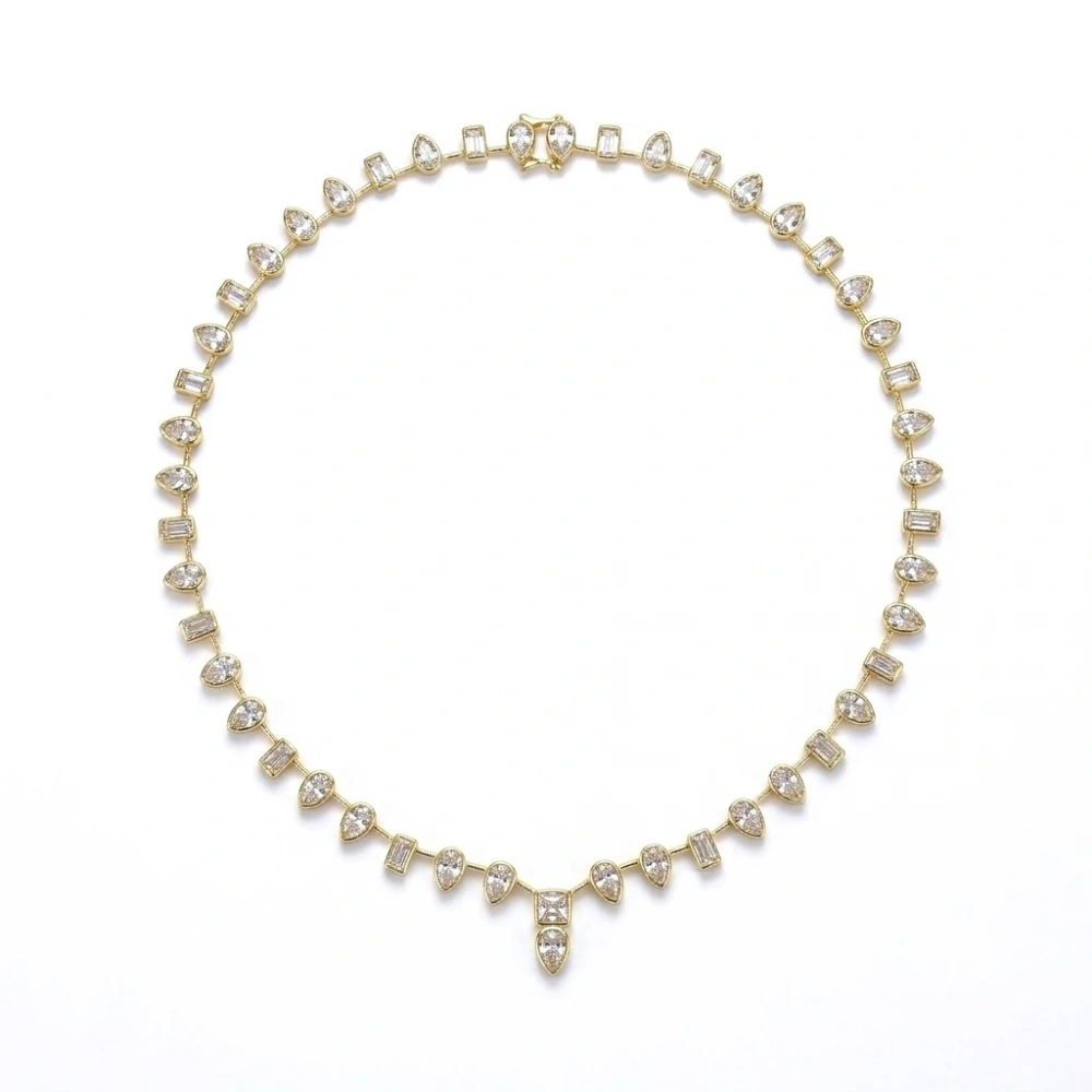 Vip Damla Taşlı Tasarım Kolye