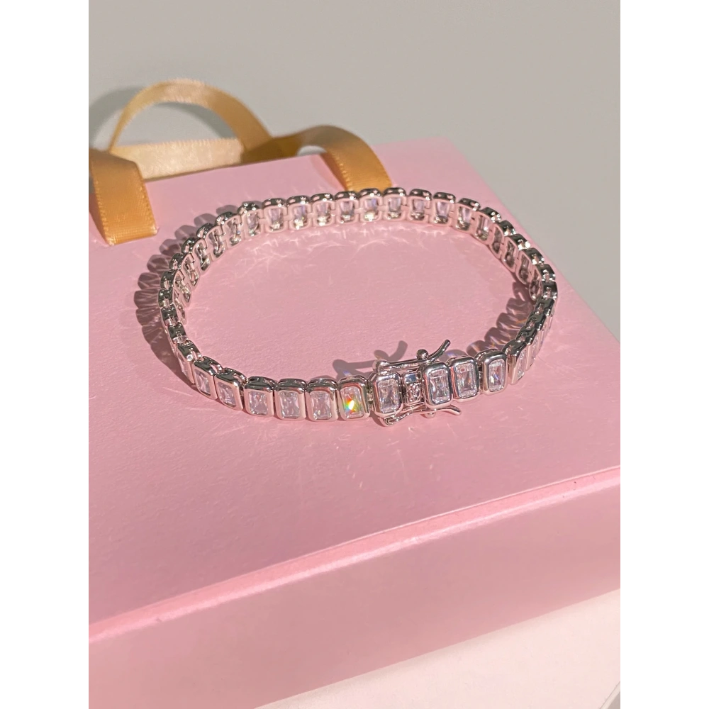 Vip Dikdörtgen Taşlı Bileklik