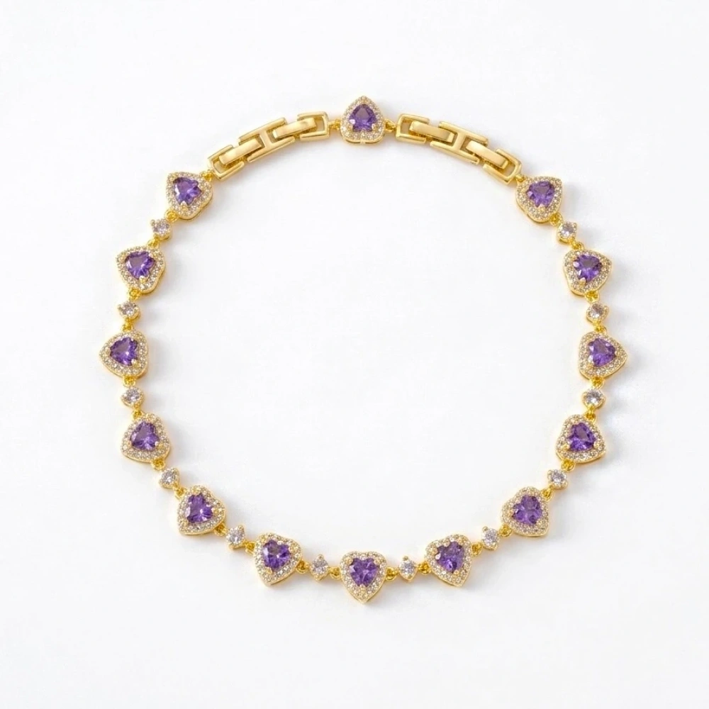 Vip Gold Mor Kalpli Choker