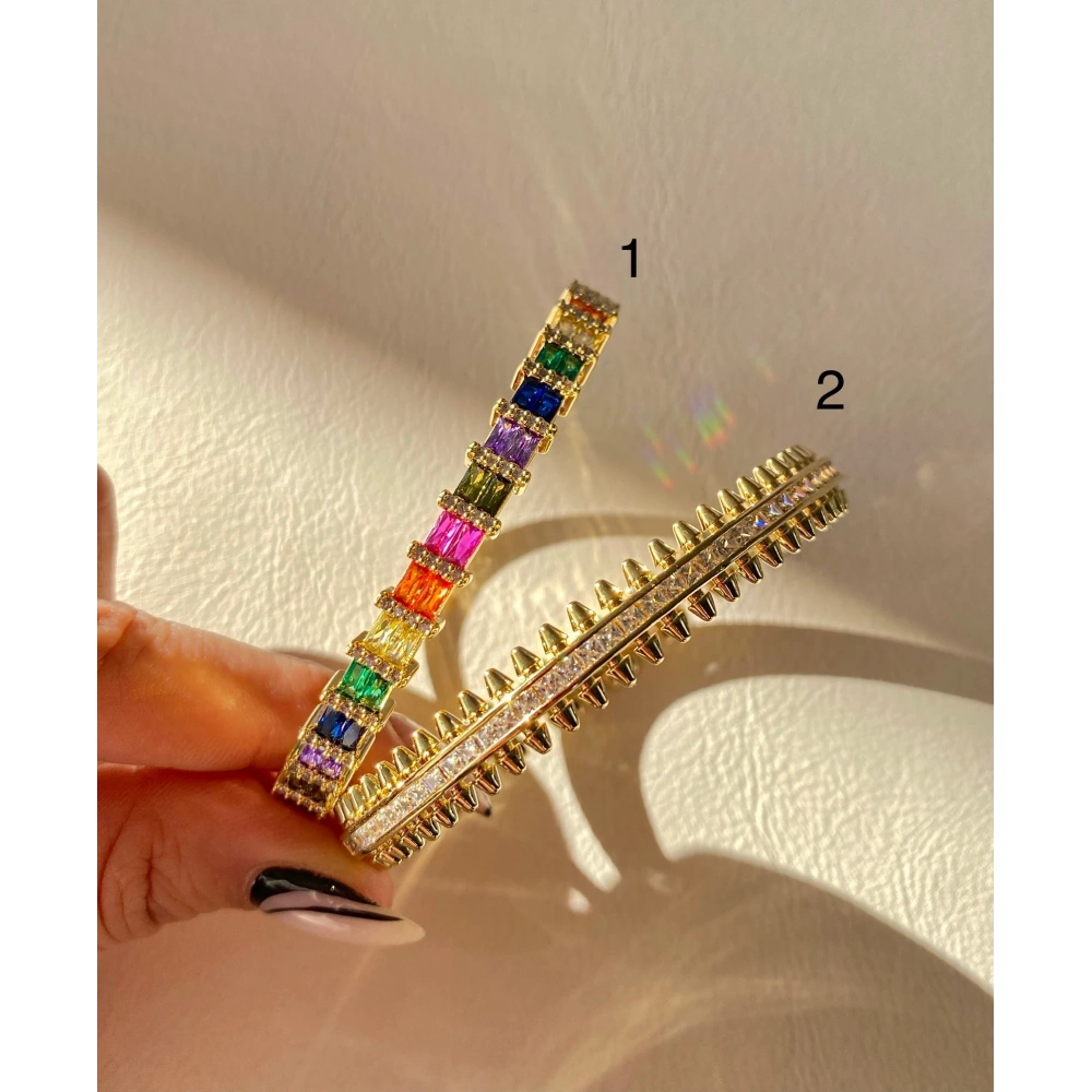 Vip İthal Taşlı Kelepçe Bileklikler