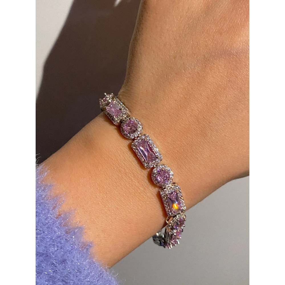Vip Pembe Taşlı Bileklik