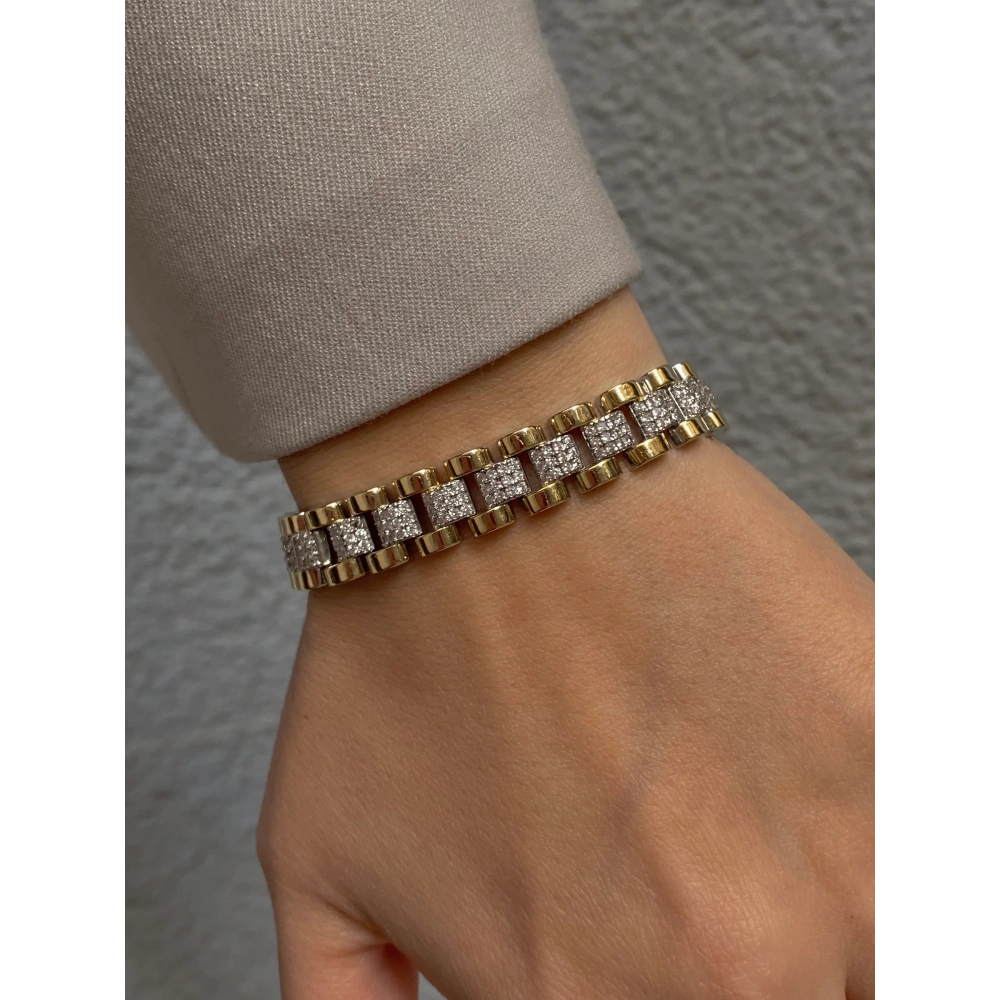 Vip Taşlı Zincir Bileklik