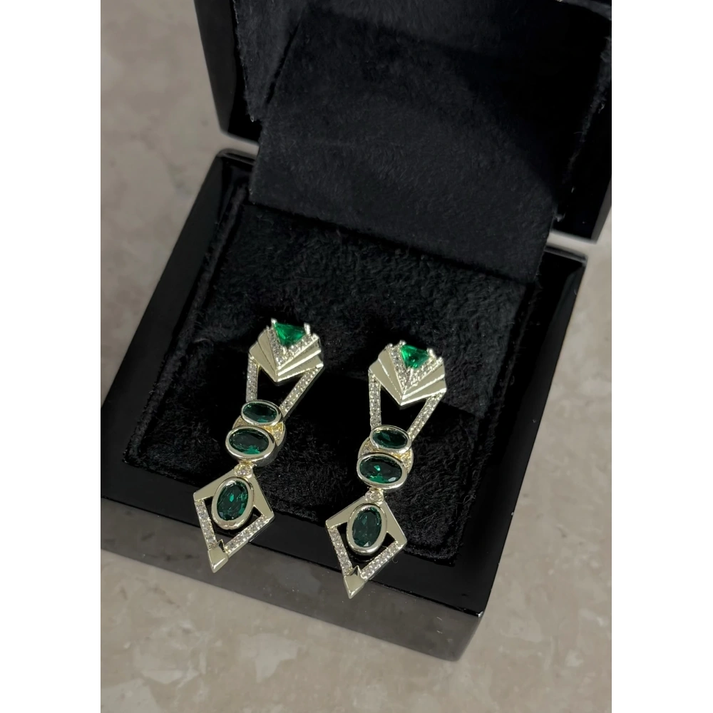 Vip Yeşil Kuyum Model Küpe