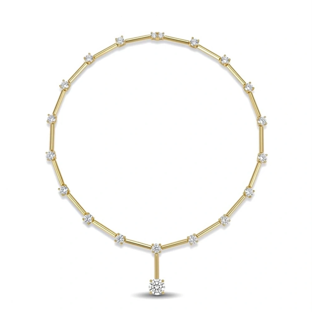 Vip Yuvarlak Taşlı Y Kolye