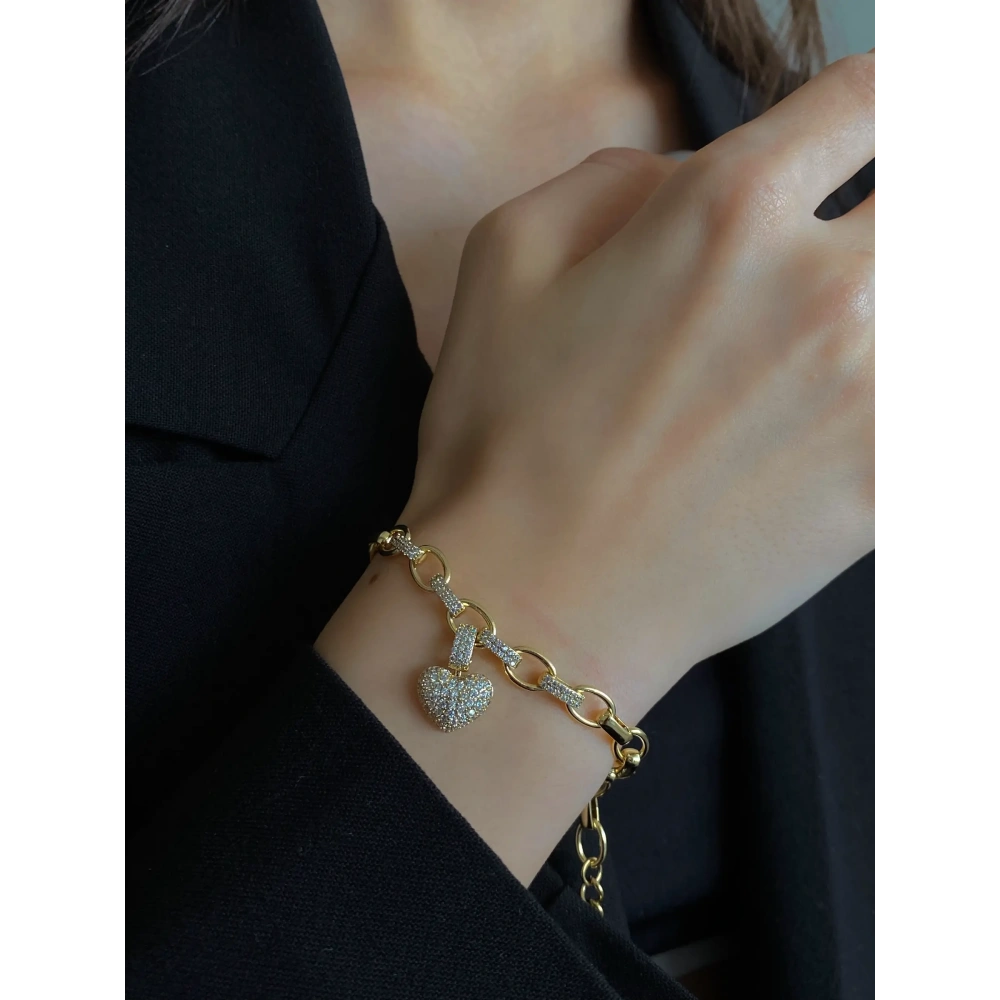 Xuping Taşlı Kalpli Bileklik