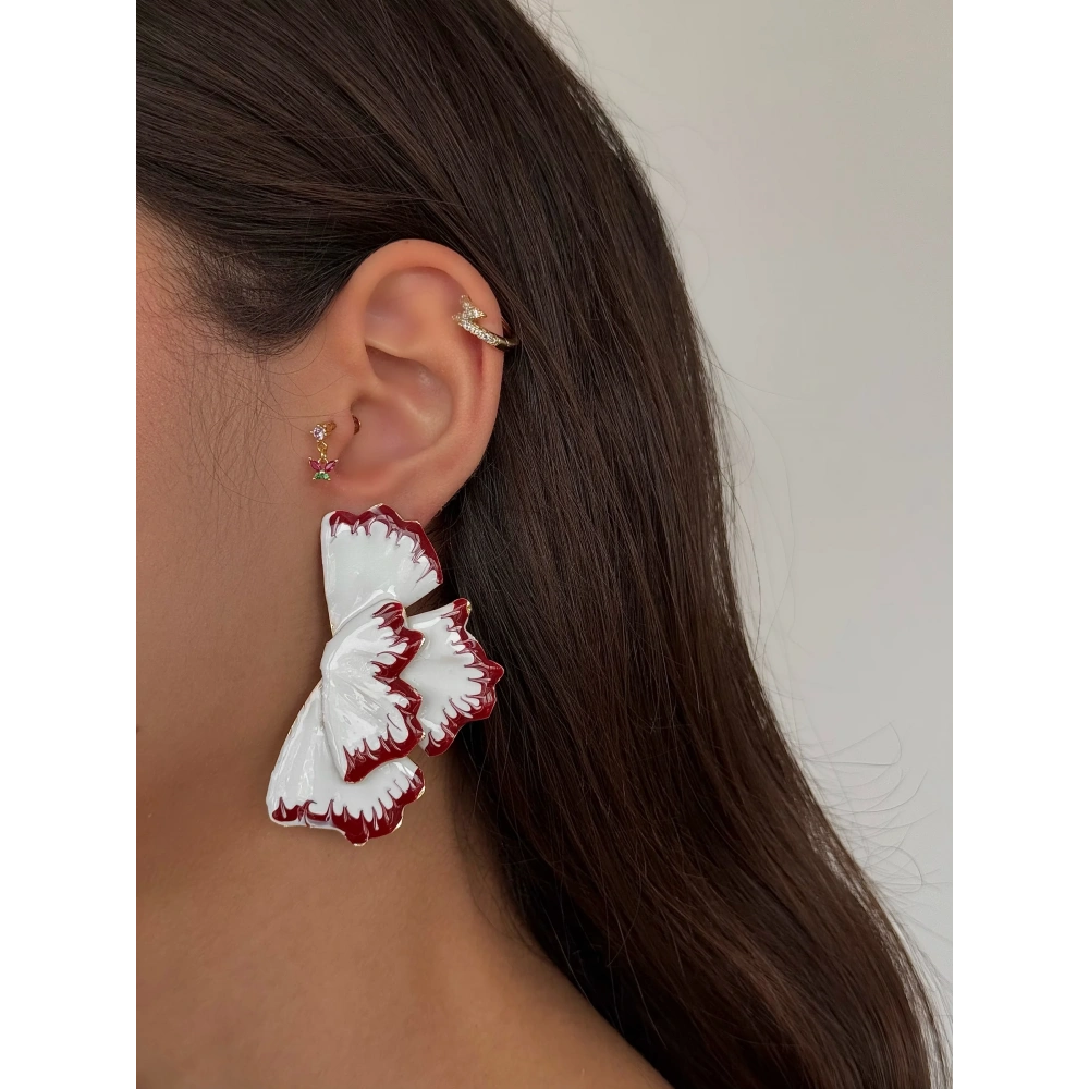 Yarım Çiçek Küpe