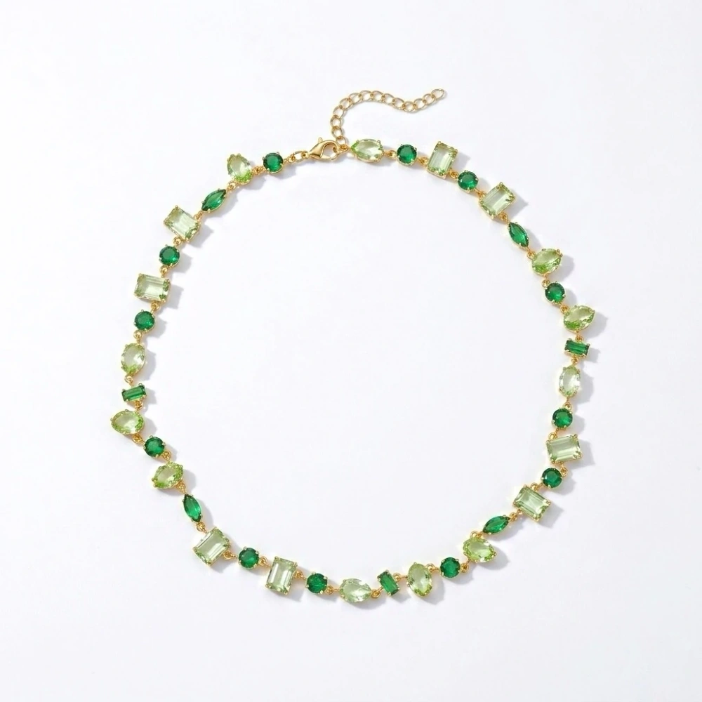 Yeşil Baget Taşlı Choker