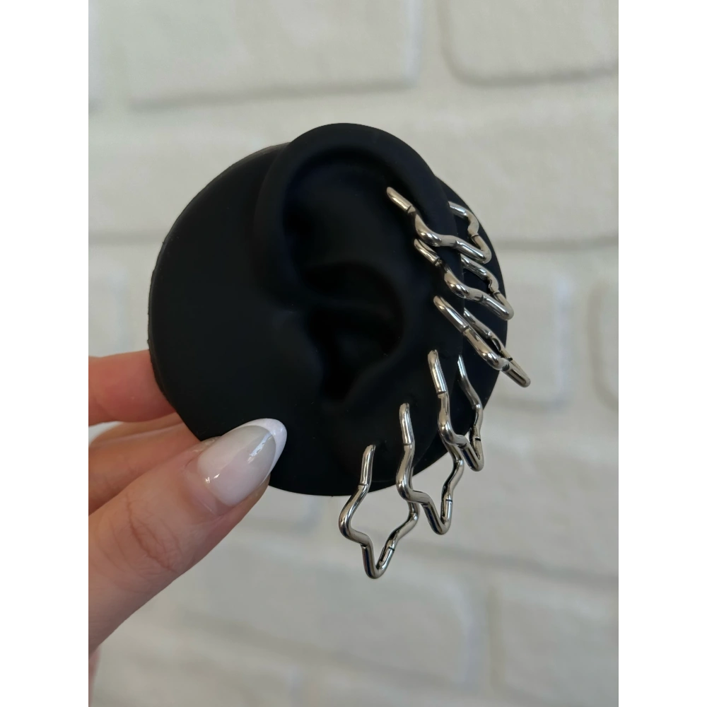 Yıldız Detay 6 Lı Küpe Seti